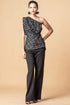 Daphne Top - Silver Plaid